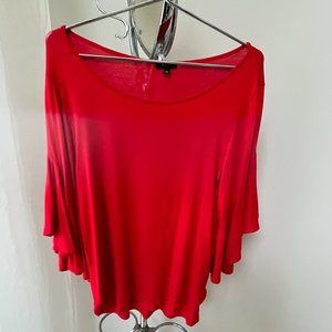 Red Top with Fancy Sleeves